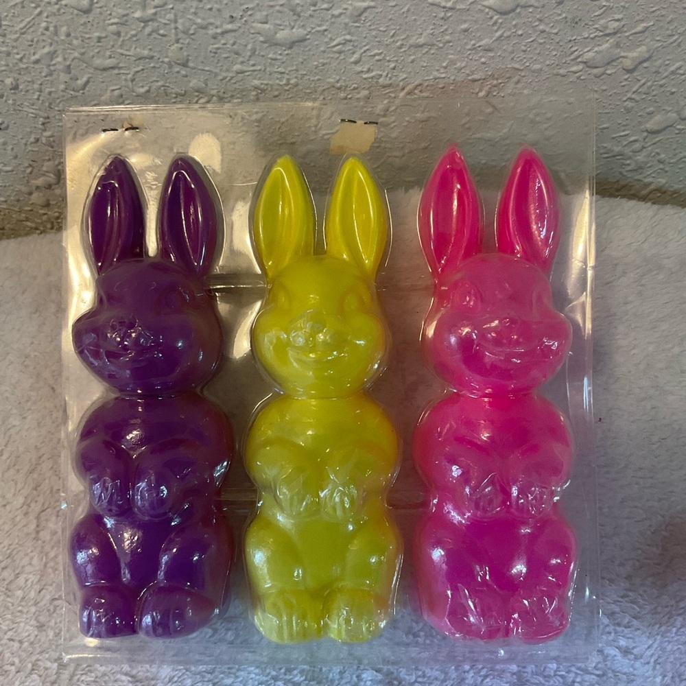 LOT of vintage Easter decor blowmold bunny lambs
